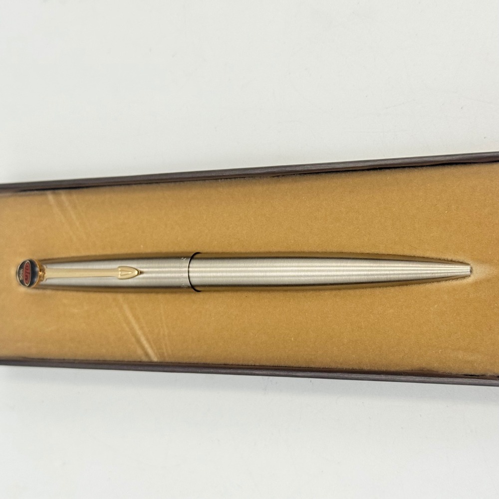 Vintage Parker Jotter Pen MTD 50th Anniversary Brushed Stainless Steel Gold Trim